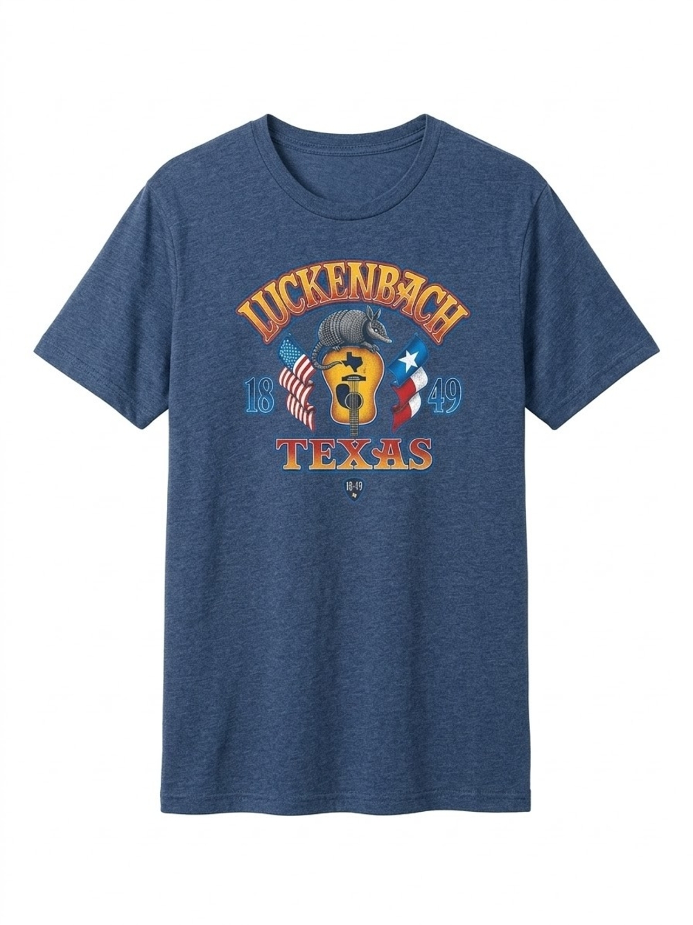 Outhouse Designs Texas Graphic Tee - Blue Size L EUC P2P 19.5in